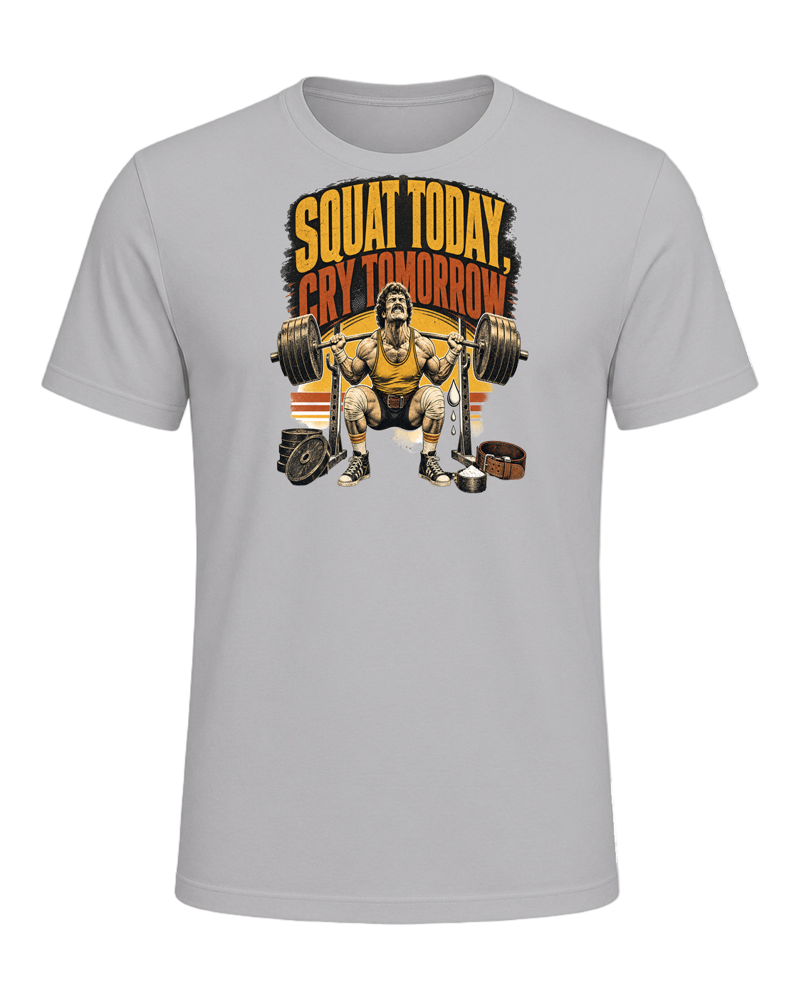 SQUAT TODAY, CRY TOMORROW — Athletic Heather