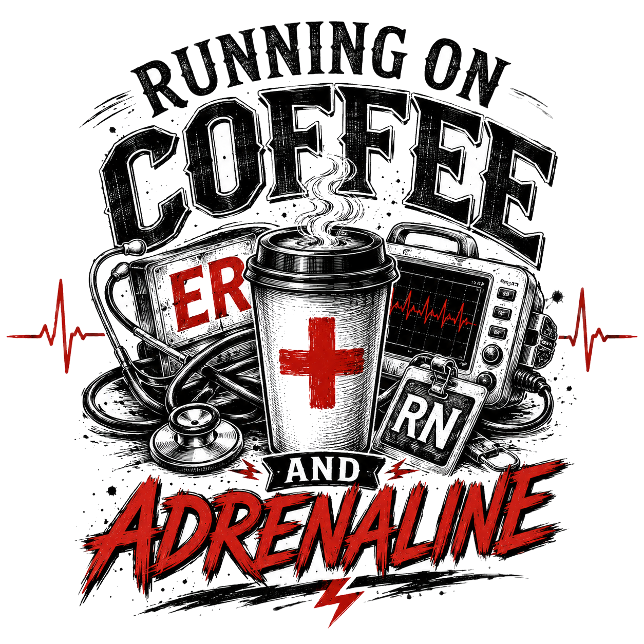 RUNNING ON COFFEE AND ADRENALINE
