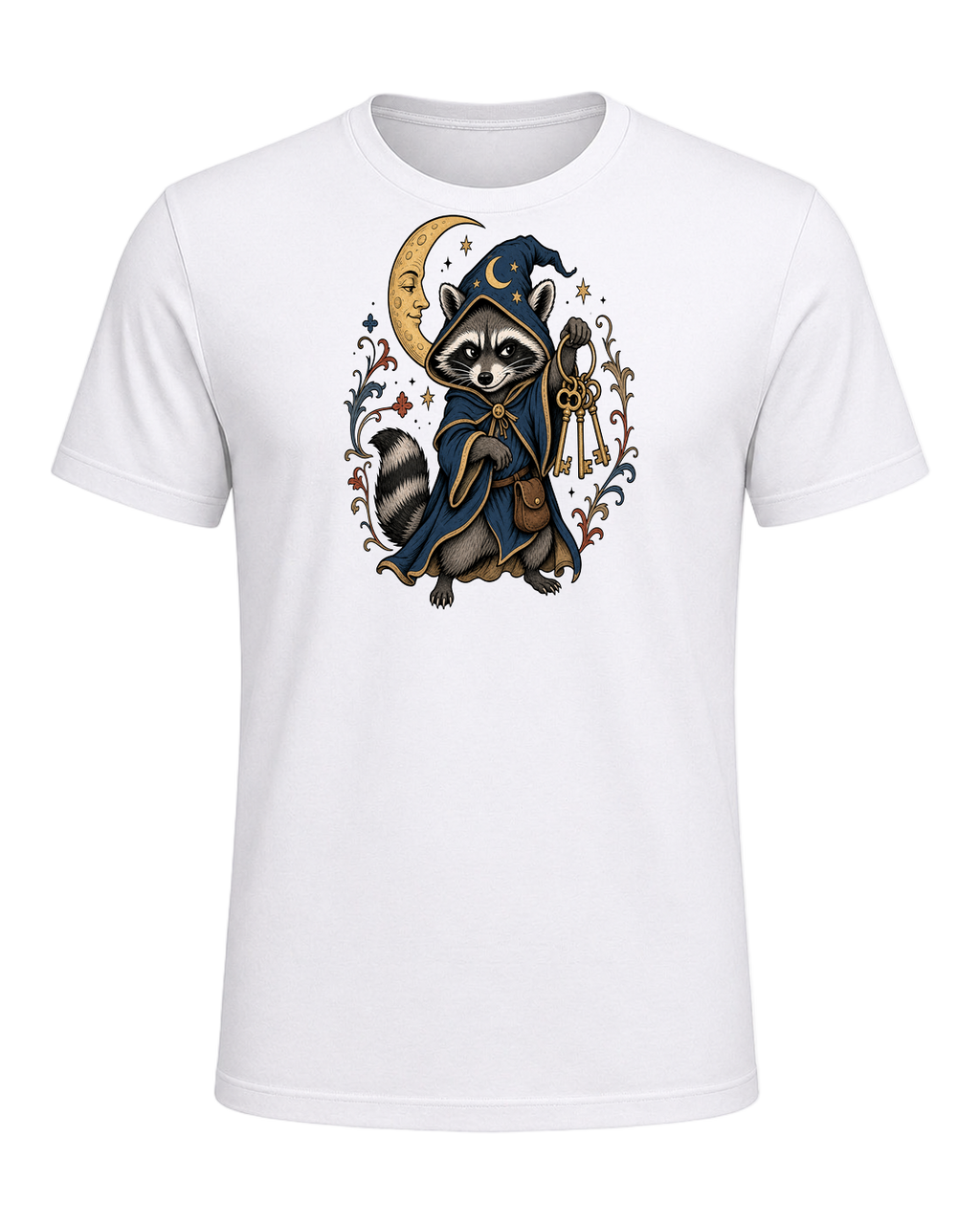 Raccoon Wizard Energy — White