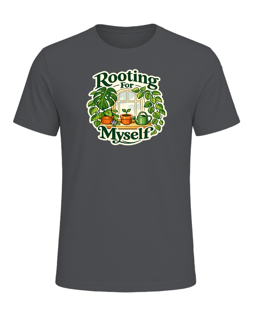 Rooting For Myself Tee — Asphalt