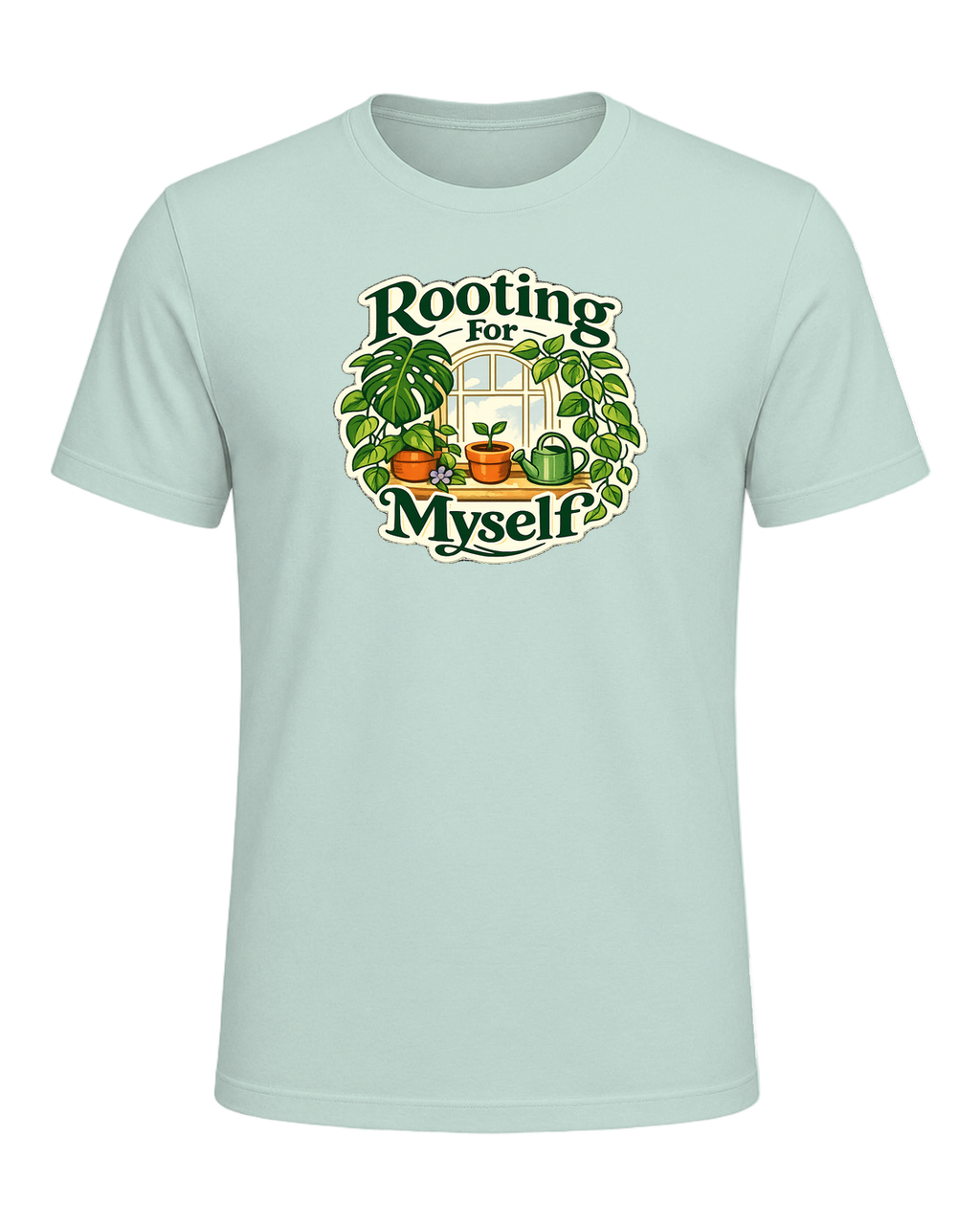 Rooting For Myself Tee — Heather Prism Mint