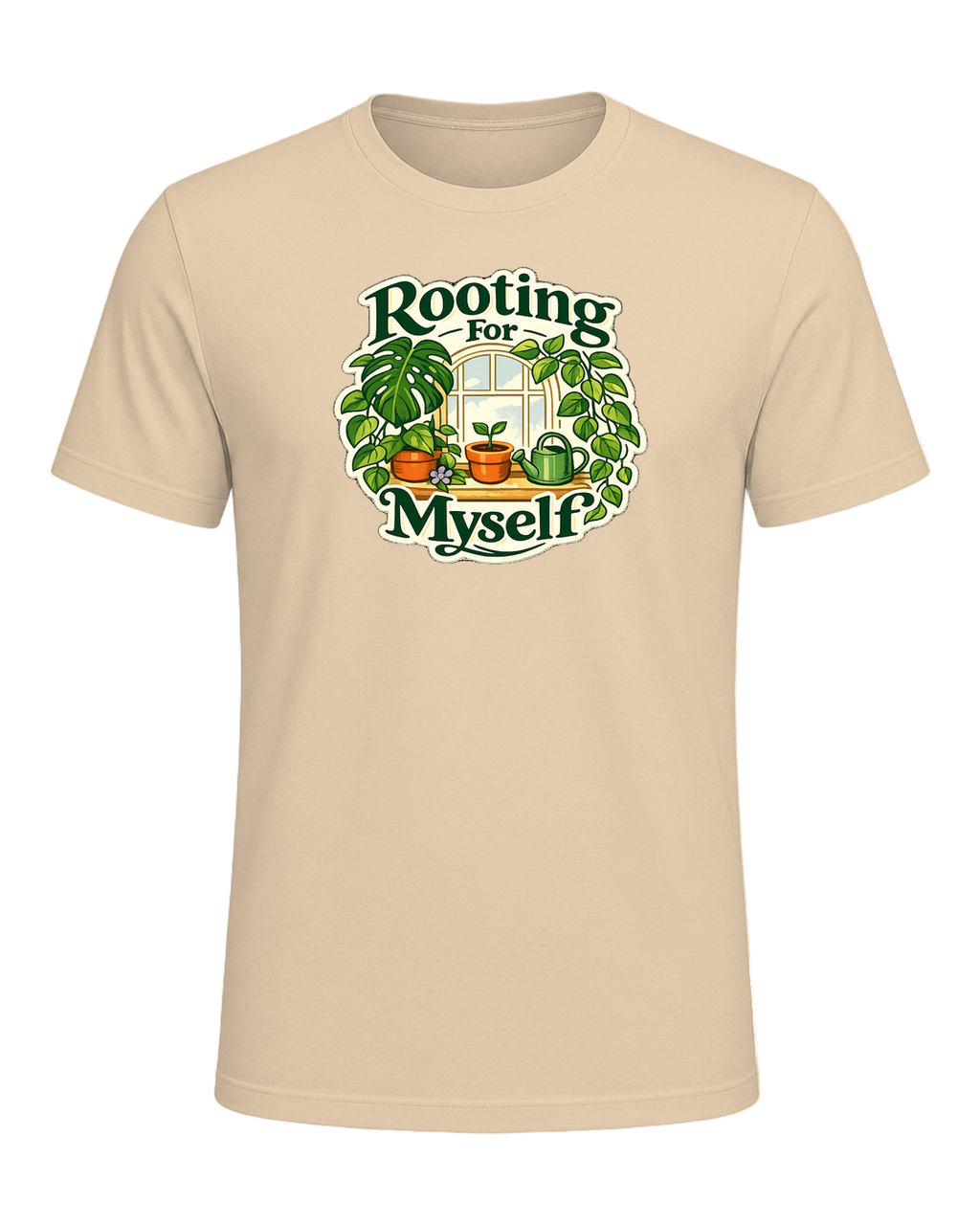 Rooting For Myself Tee — Soft Cream