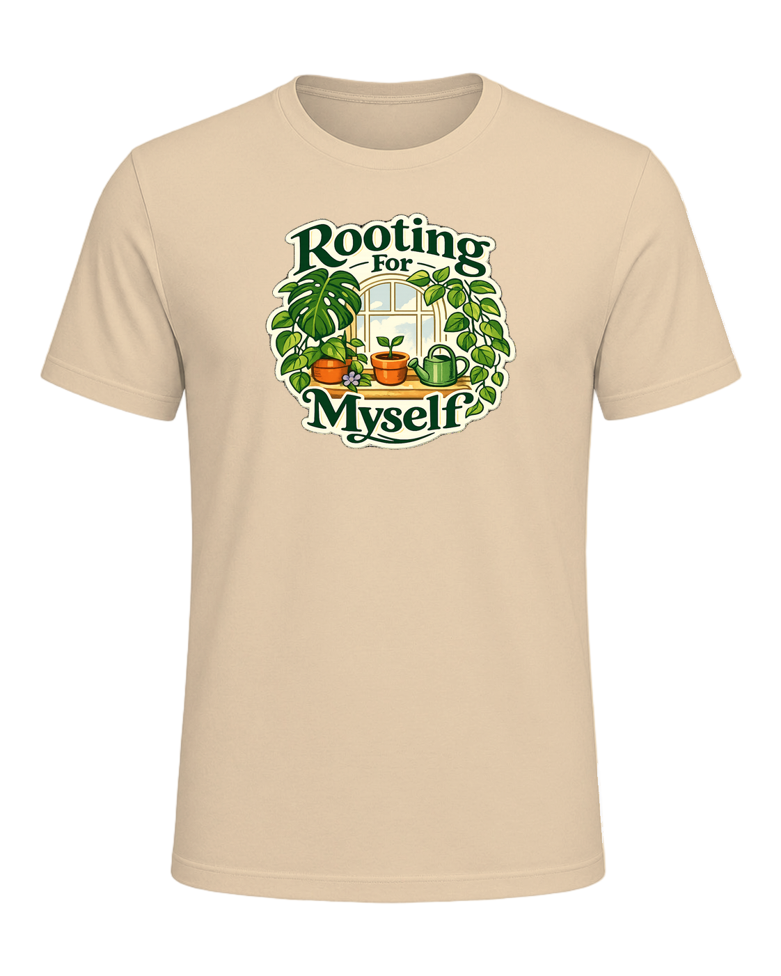 Rooting For Myself Tee — Soft Cream