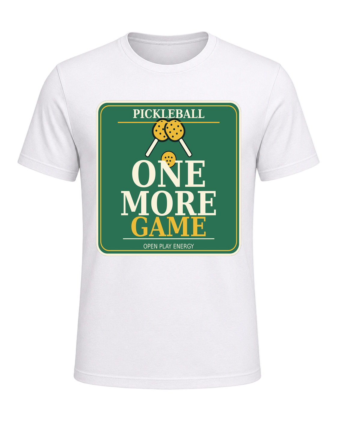 One More Game Oversized Pickleball Tee — White