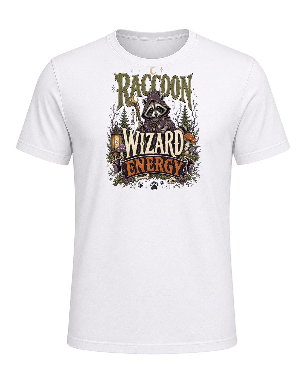 RACCOON WIZARD ENERGY — White
