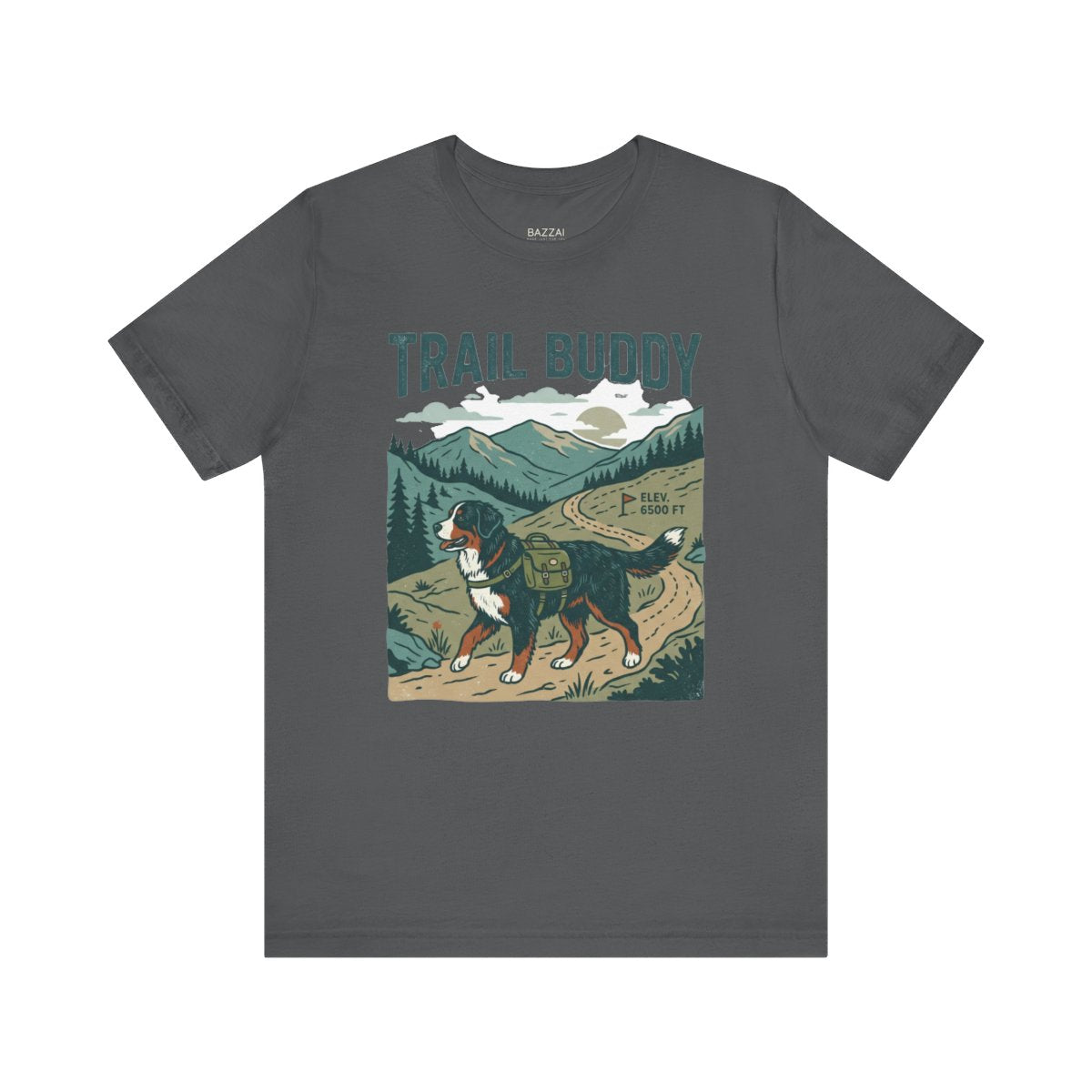 Bernese Mountain Dog T-Shirt — Built for the Trail — t-shirt design
