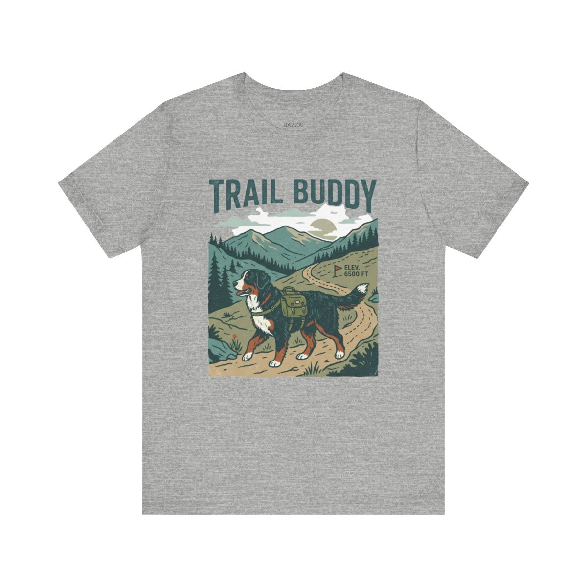 Bernese Mountain Dog T-Shirt — Built for the Trail — t-shirt design