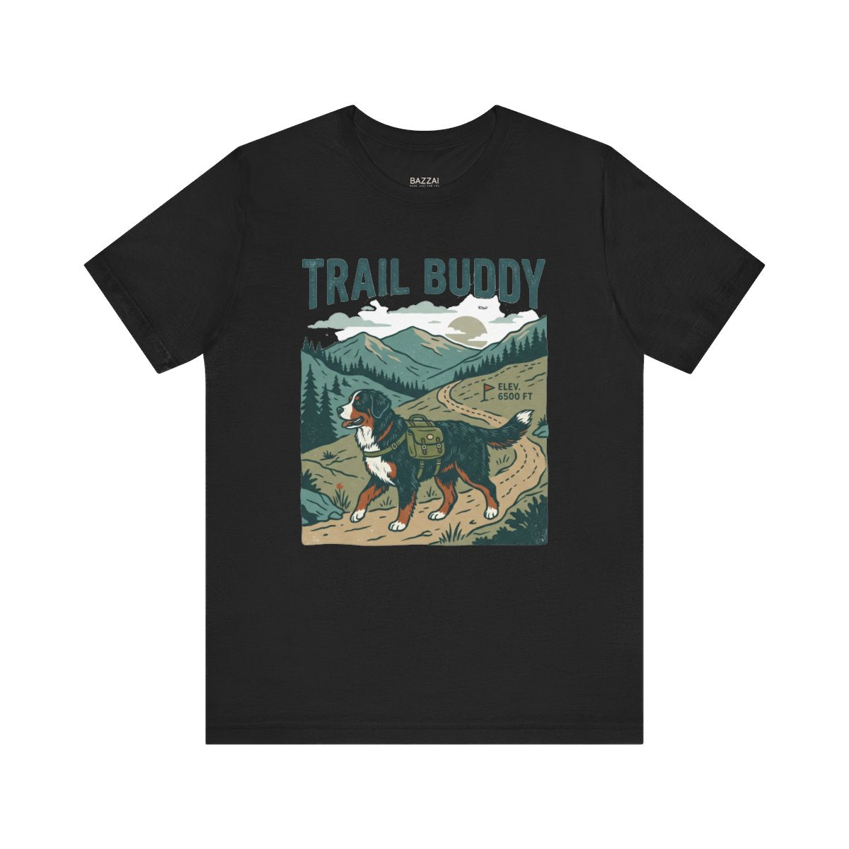 Bernese Mountain Dog T-Shirt — Built for the Trail — t-shirt design