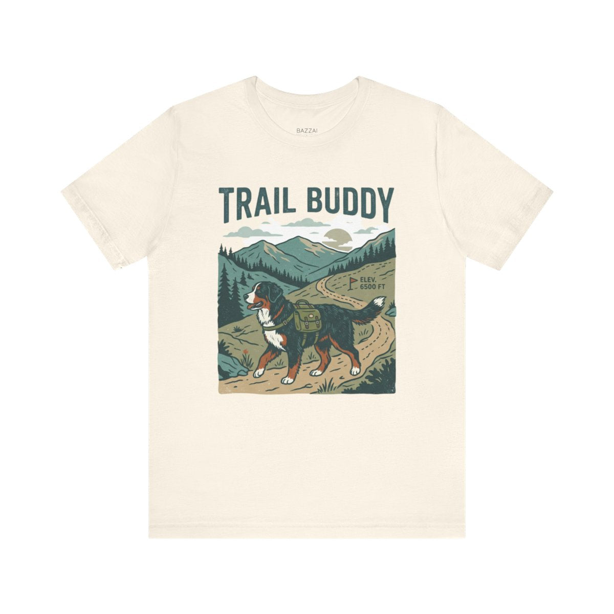 Bernese Mountain Dog T-Shirt — Built for the Trail — t-shirt design