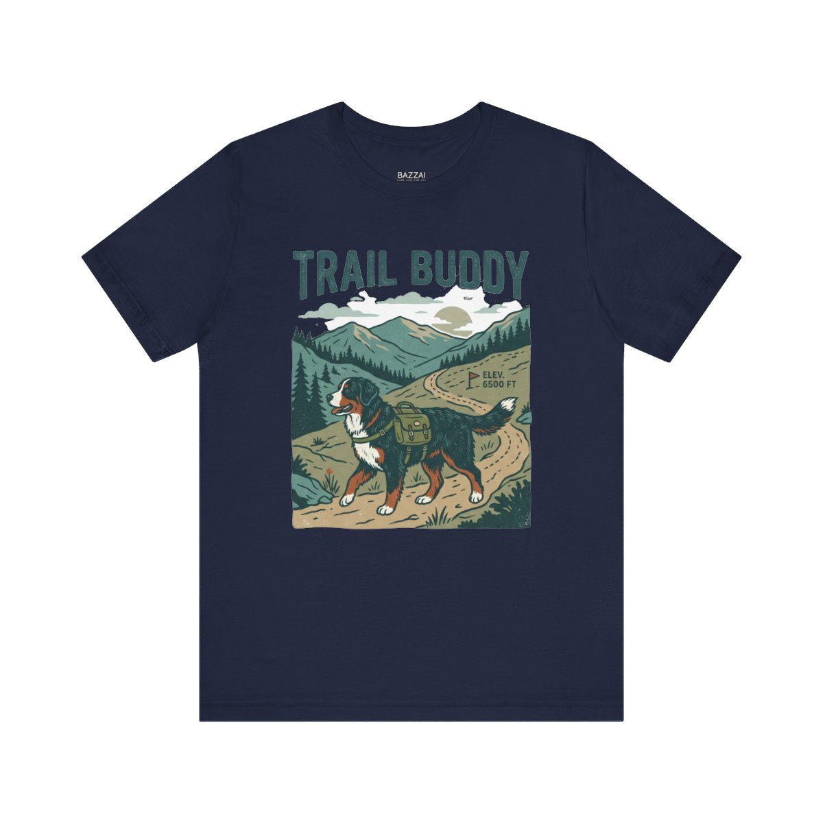 Bernese Mountain Dog T-Shirt — Built for the Trail — t-shirt design