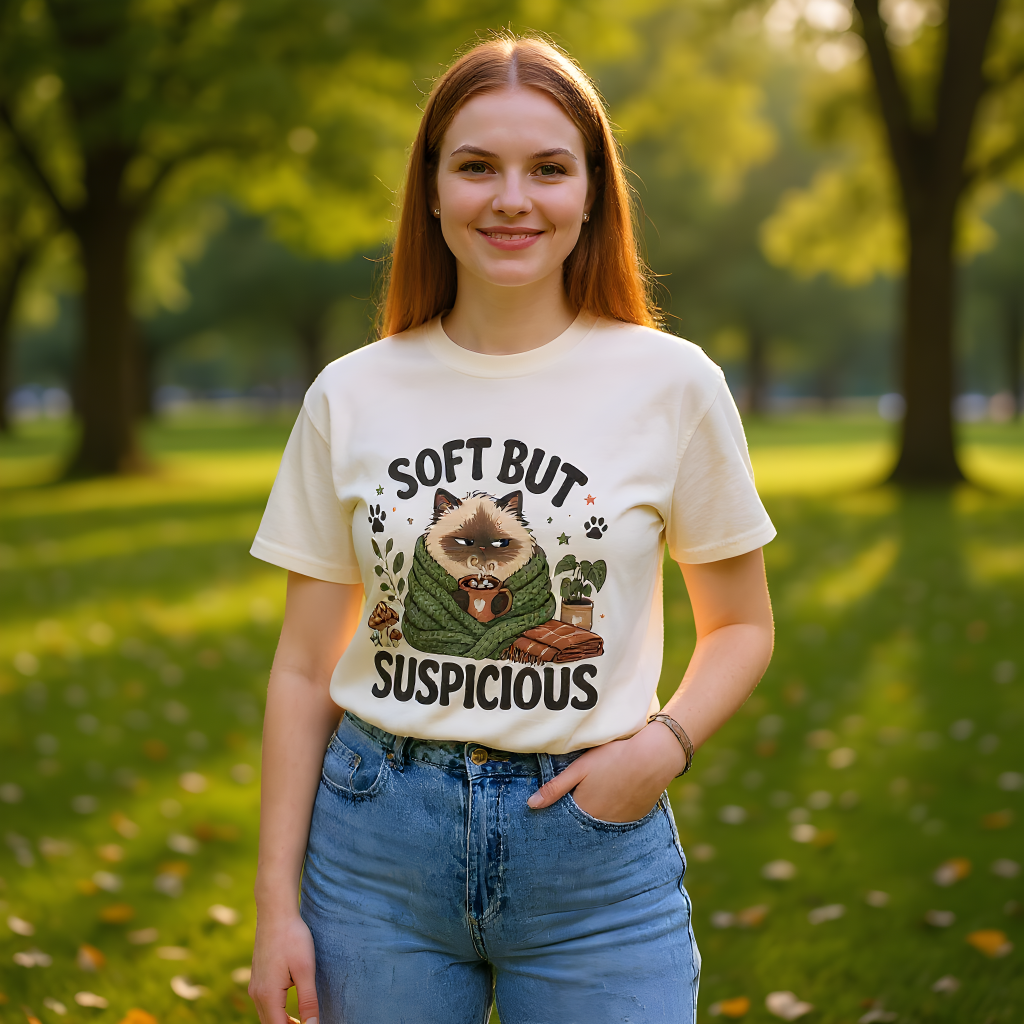 Cute Animal Gift T-Shirt — Soft but Suspicious — t-shirt design
