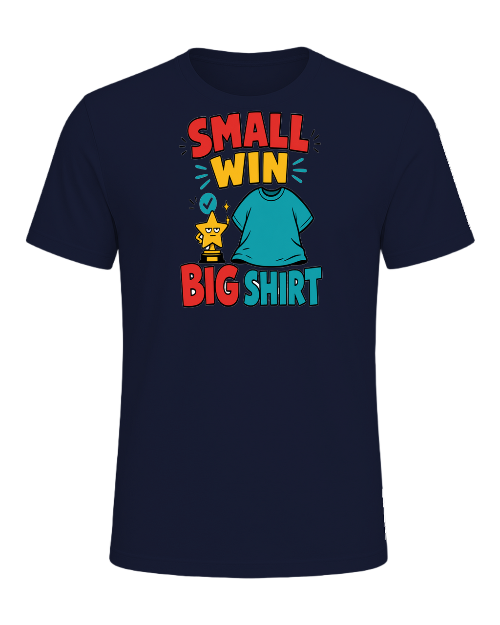 SMALL WIN BIG SHIRT — Navy