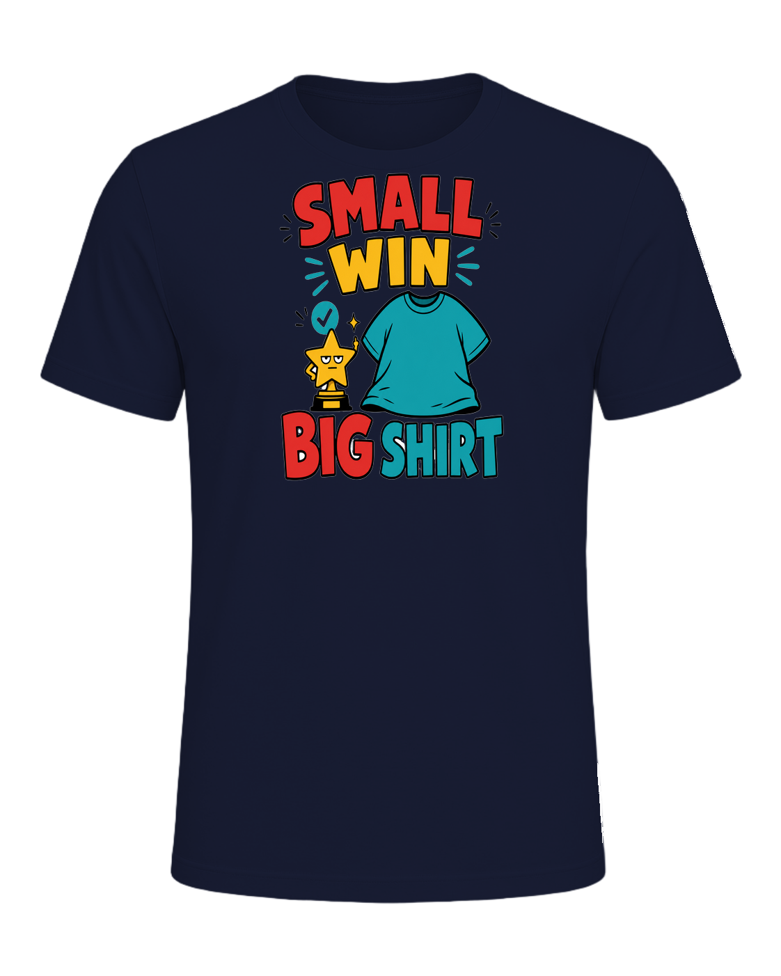 SMALL WIN BIG SHIRT — Navy