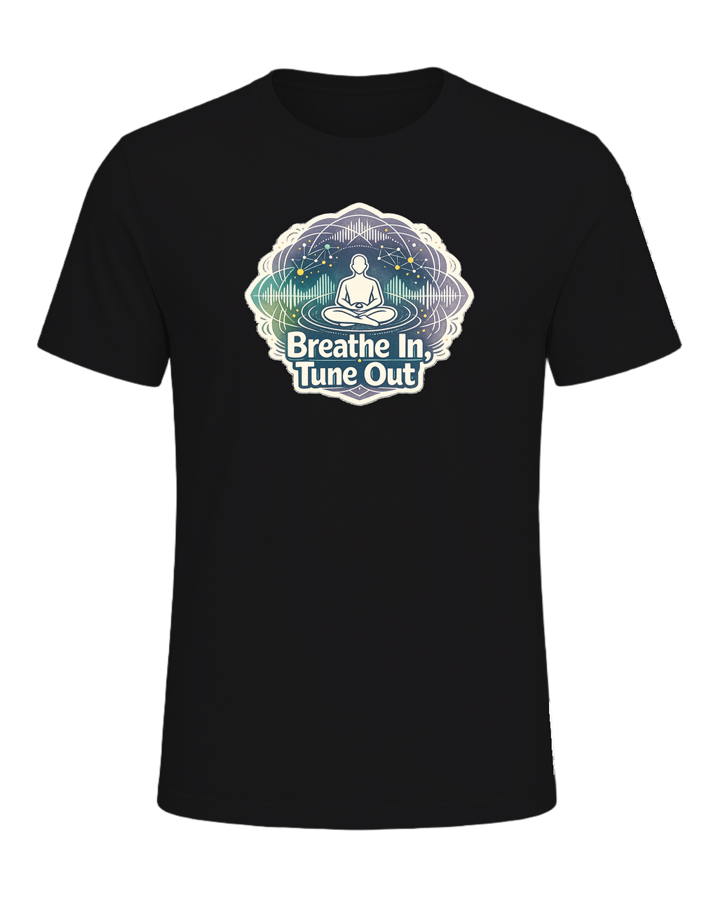 Breathe In, Tune Out Tee — Dark Grey Heather