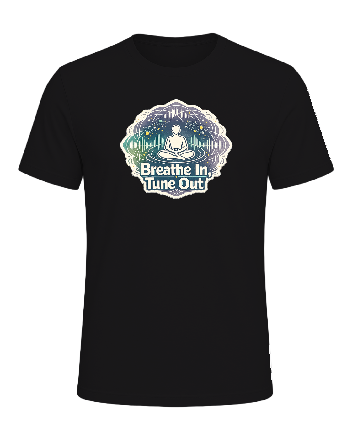 Breathe In, Tune Out Tee — Dark Grey Heather