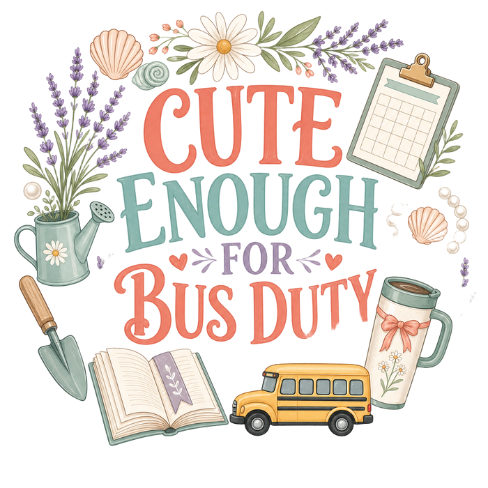 CUTE ENOUGH FOR BUS DUTY — Wildflower Sketch Tee