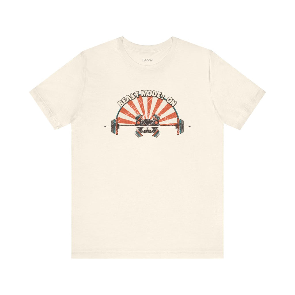 Funny Gym T-Shirt — Beast Mode: On — t-shirt design
