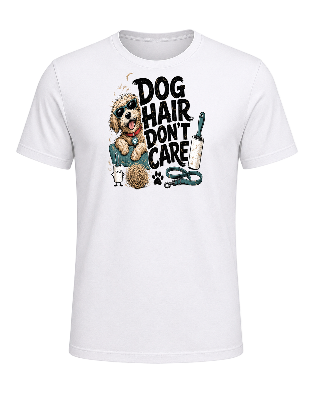 DOG HAIR DON'T CARE — White