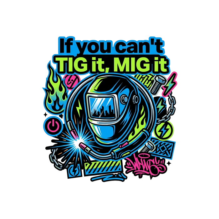 If You Can't TIG It, MIG It (Streetwear Graphic)