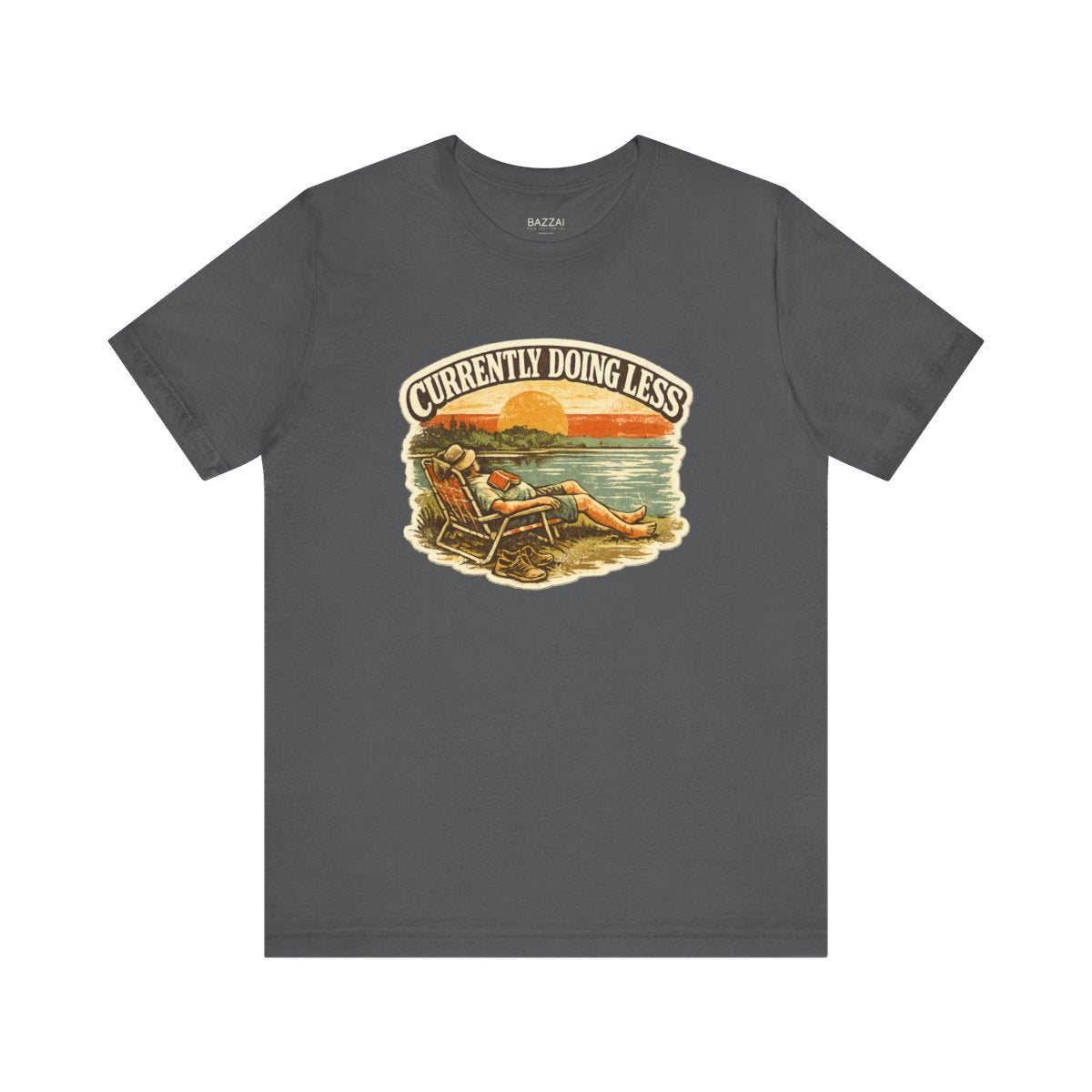 Funny Homebody T-Shirt — Currently Doing Less — relax chill t-shirt design by Margaux
