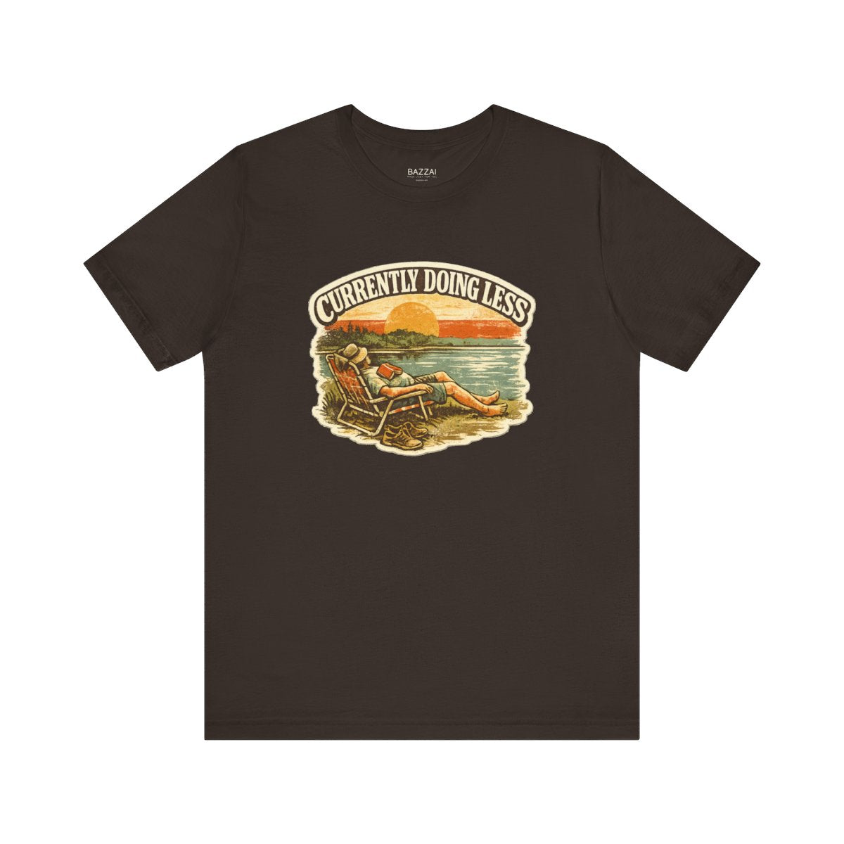 Funny Homebody T-Shirt — Currently Doing Less — relax chill t-shirt design by Margaux