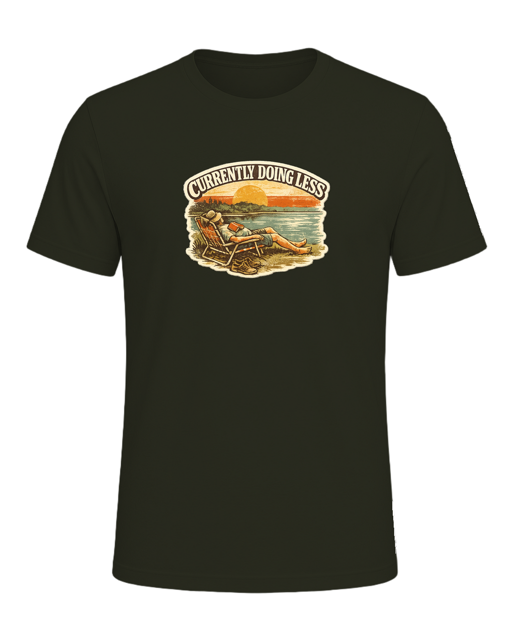 Currently Doing Less Tee — Dark Olive