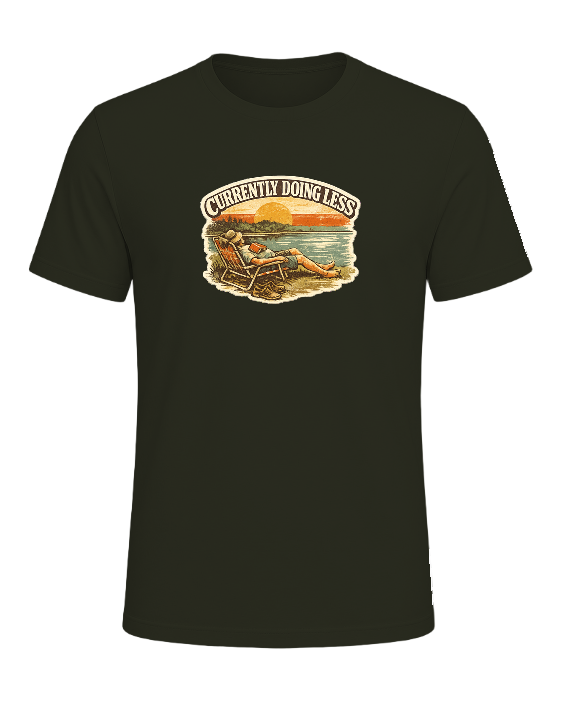 Currently Doing Less Tee — Dark Olive