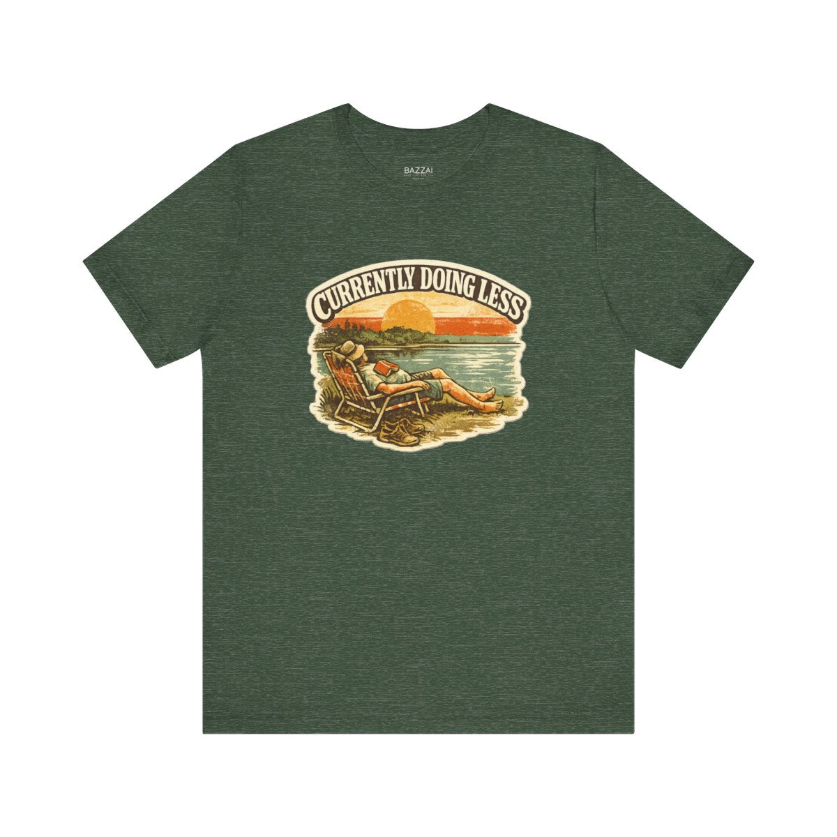 Funny Homebody T-Shirt — Currently Doing Less — relax chill t-shirt design by Margaux