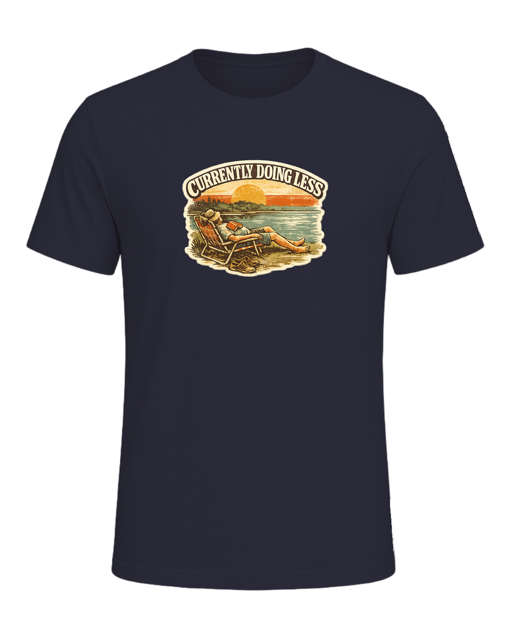 Currently Doing Less Tee — Heather Navy