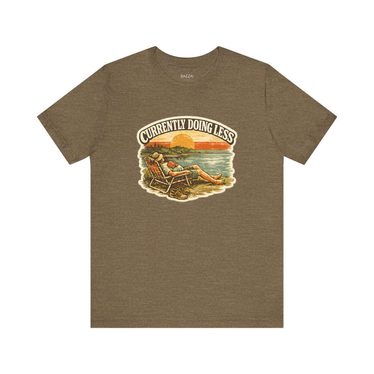 Funny Homebody T-Shirt — Currently Doing Less — relax chill t-shirt design by Margaux