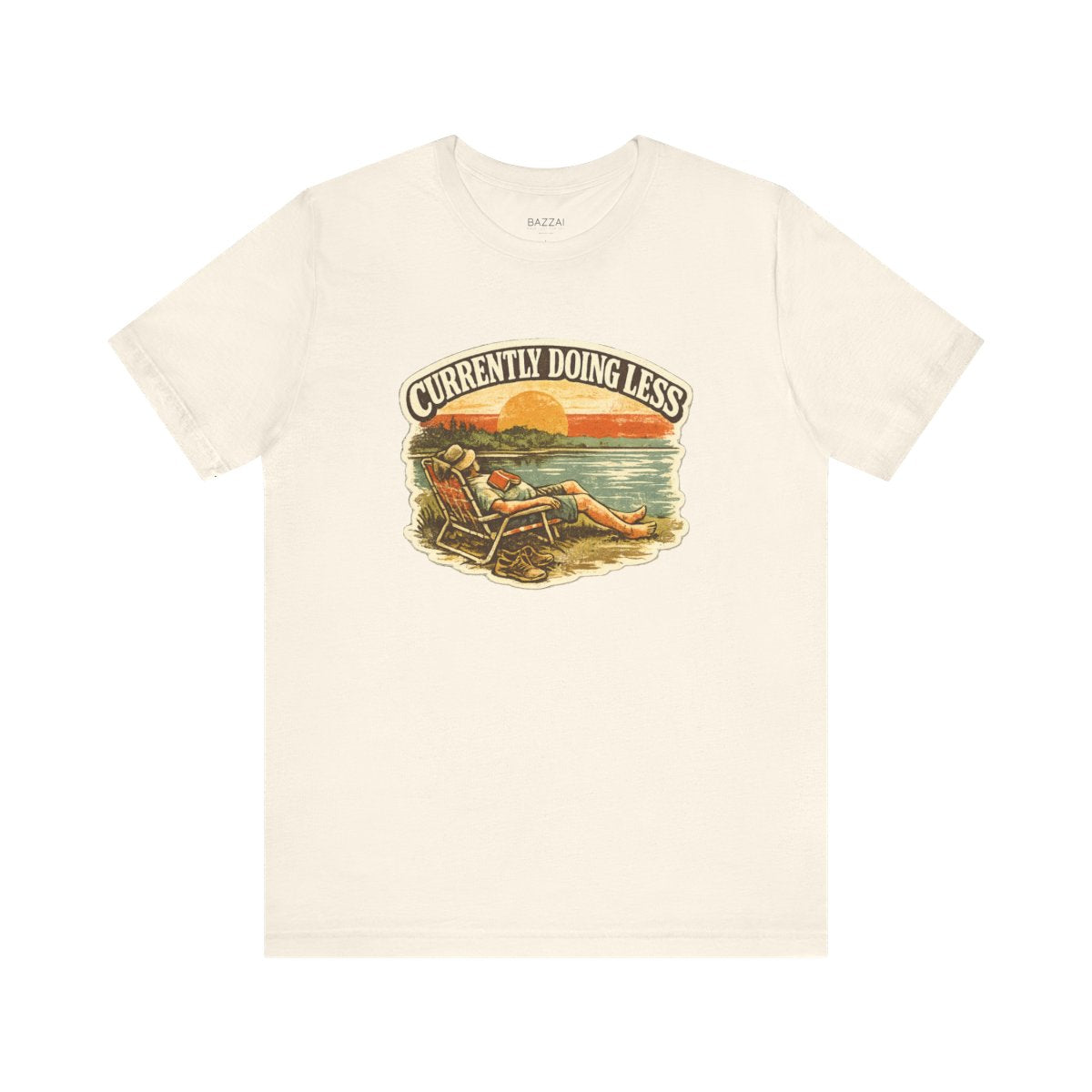 Funny Homebody T-Shirt — Currently Doing Less — relax chill t-shirt design by Margaux
