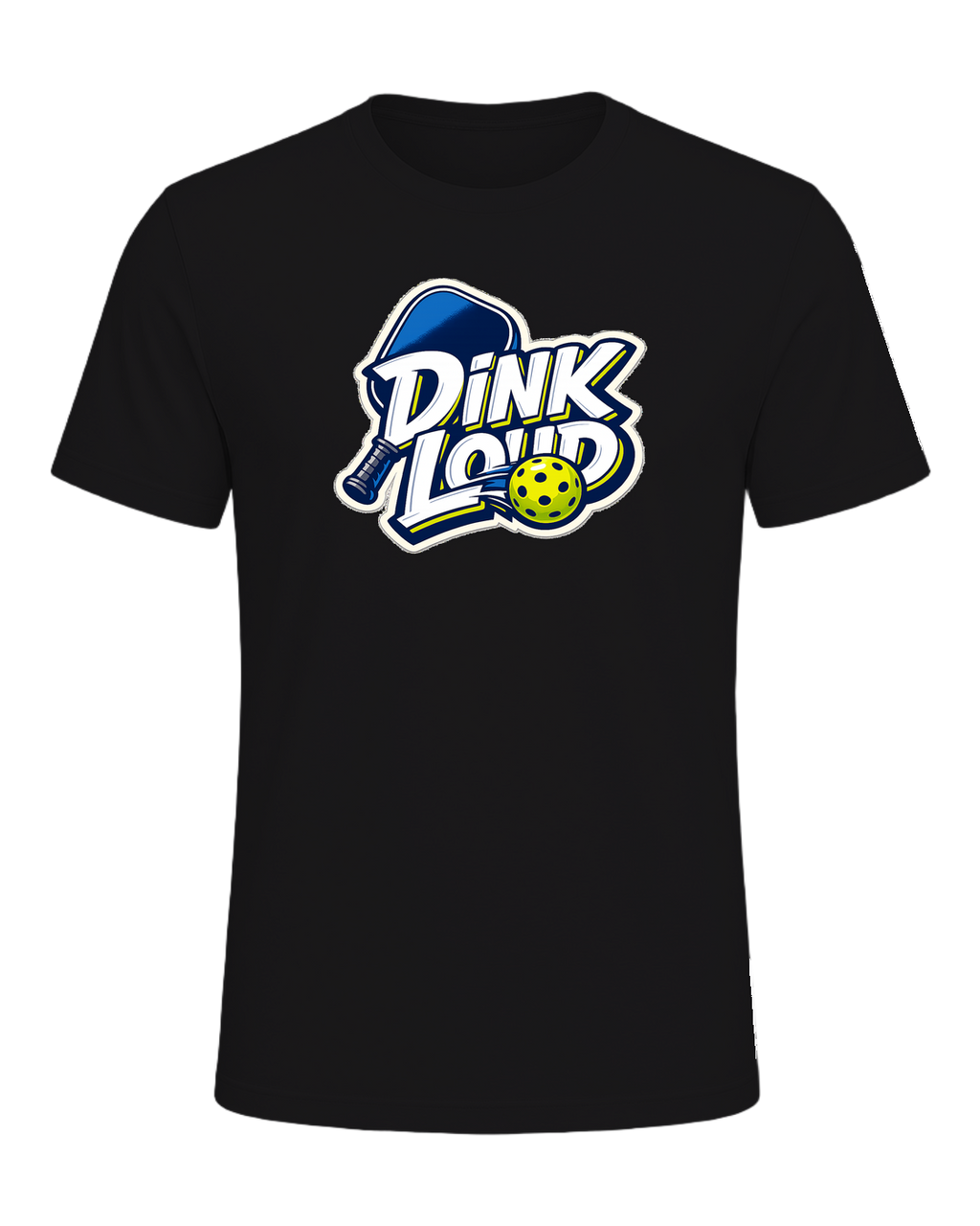 A loud, high-contrast pickleball tee for players who dink soft and talk loud. — Dark Grey Heather