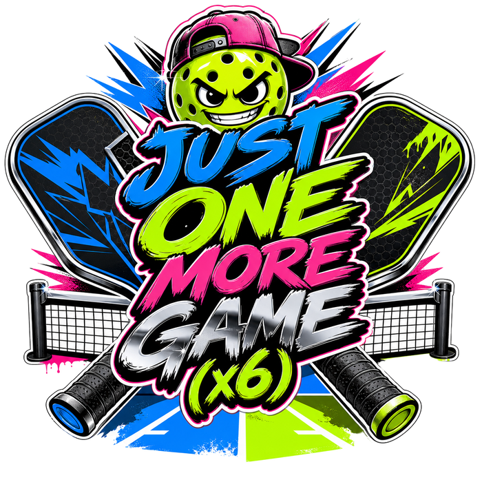 JUST ONE MORE GAME - Retro Sticker Tee