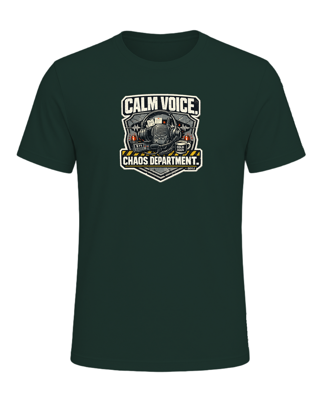 Calm Voice. Chaos Department. Tee — Forest