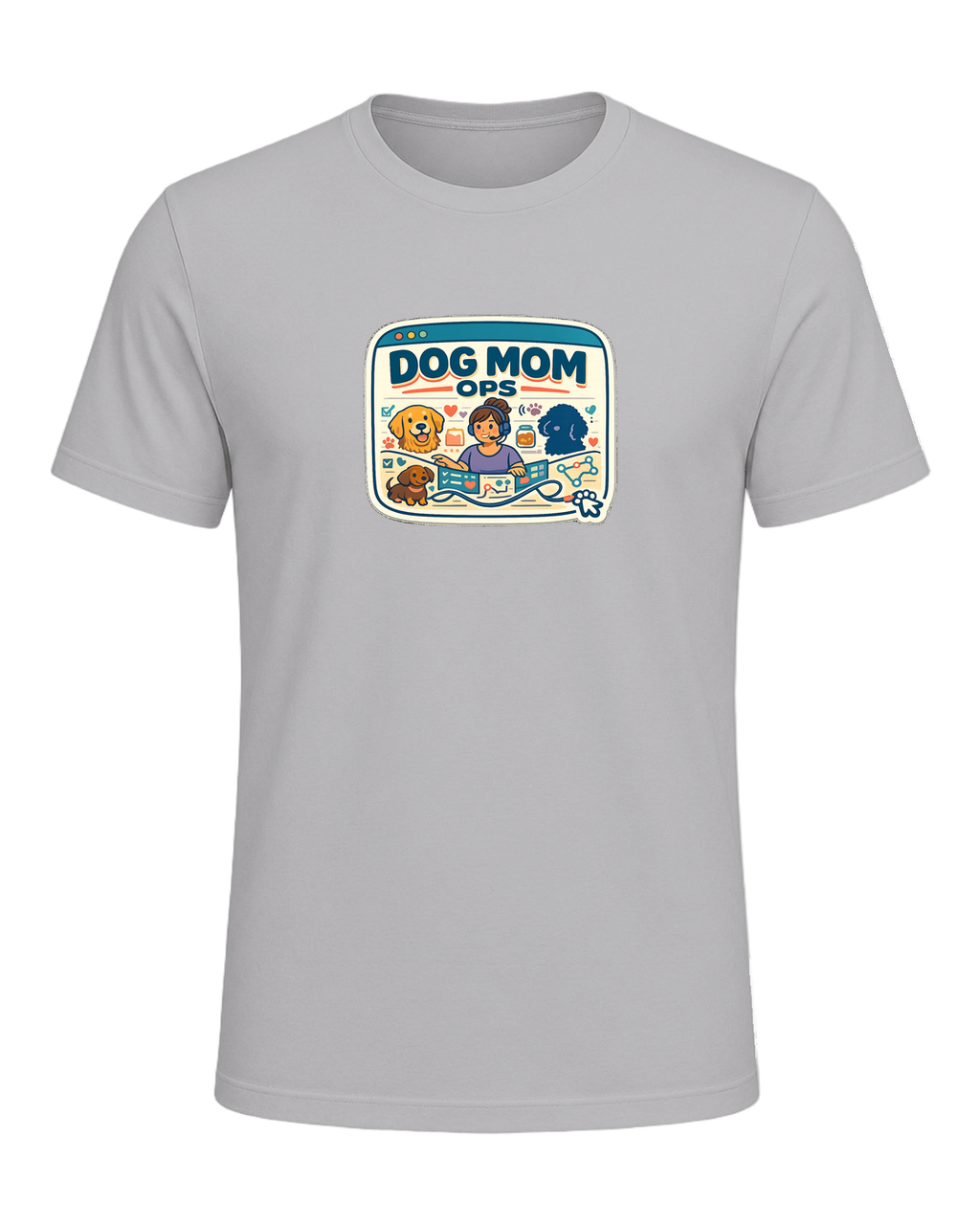 Dog Mom Ops Tee — Athletic Heather