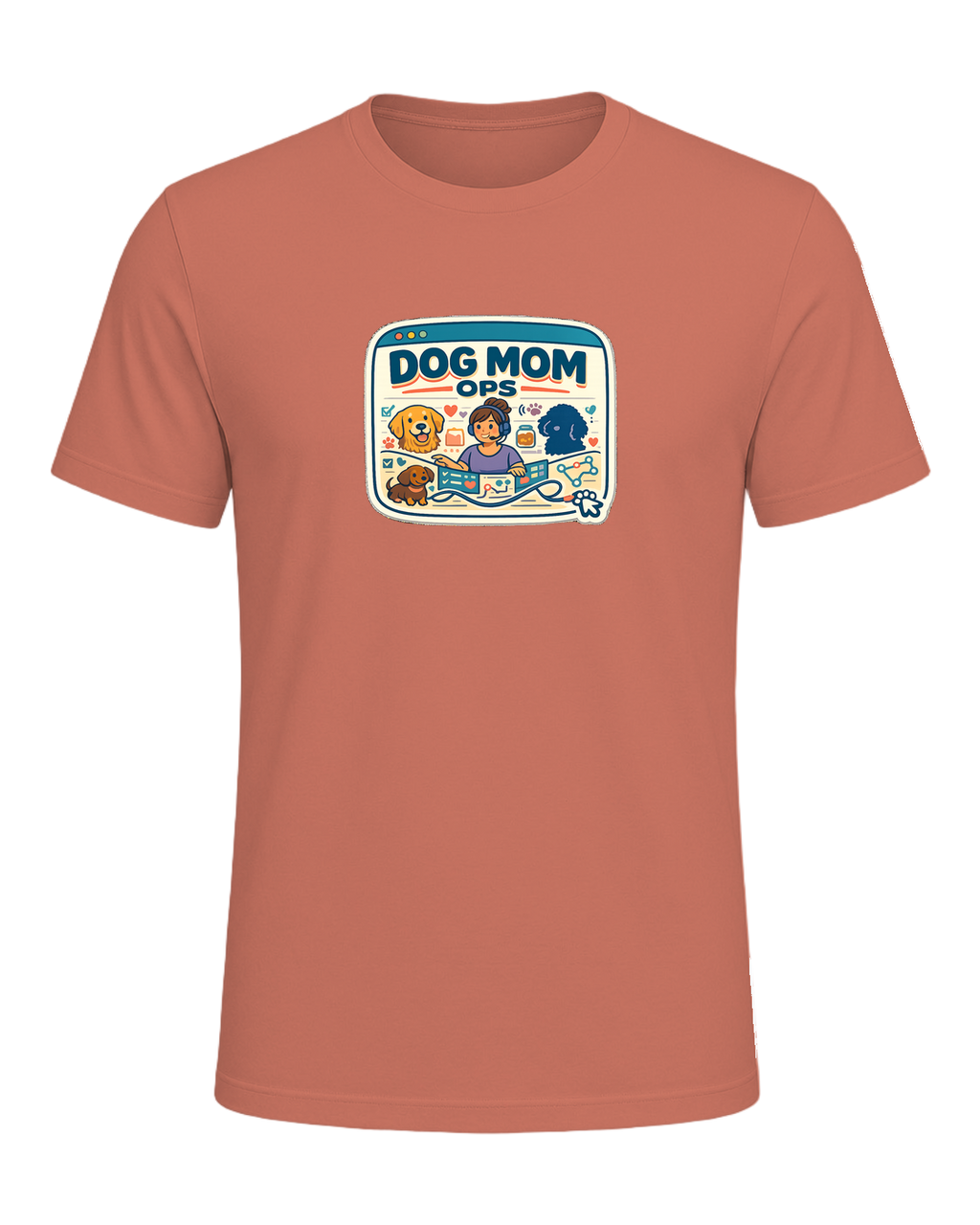 Dog Mom Ops Tee — Heather Clay