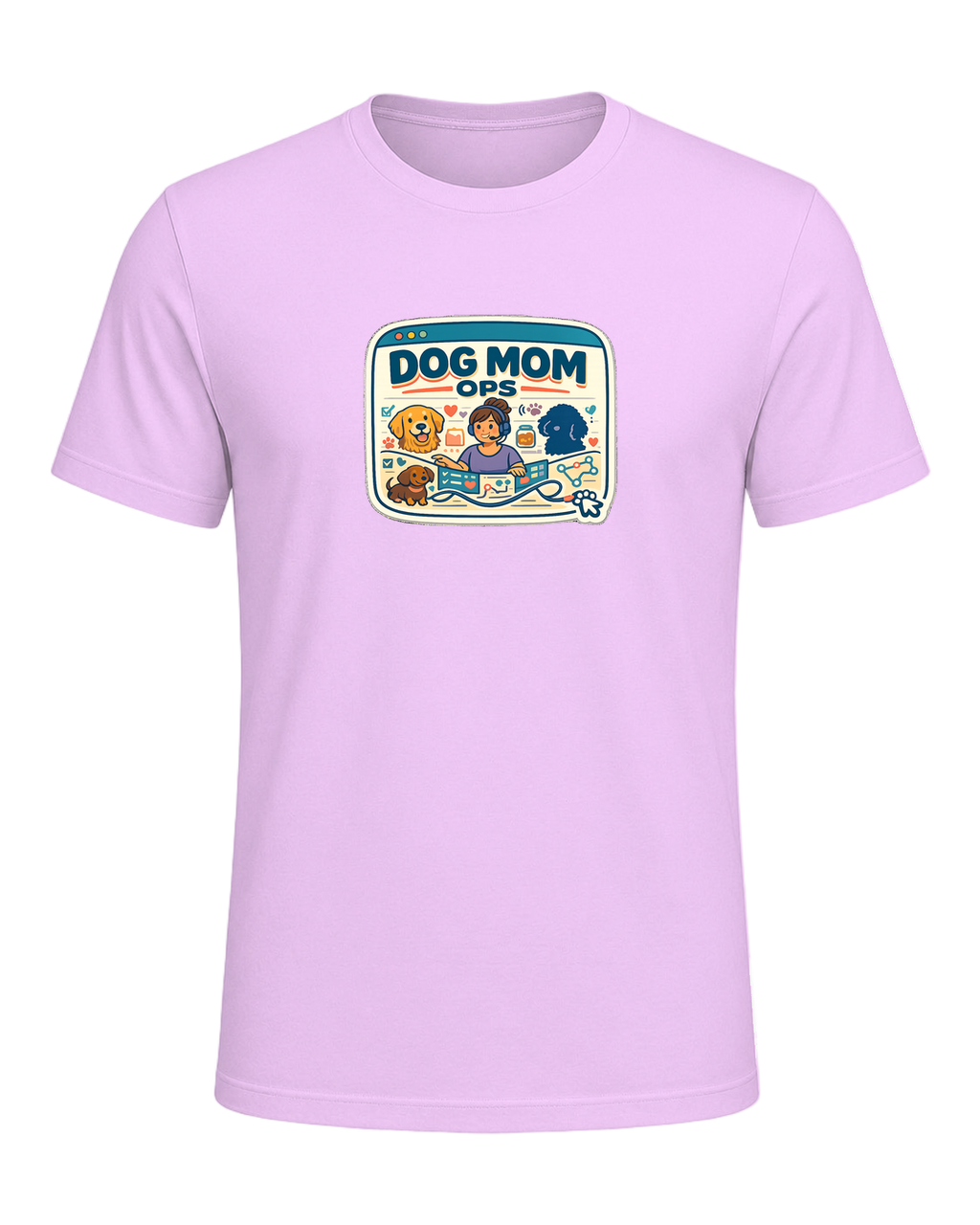 Dog Mom Ops Tee — Heather Prism Lilac