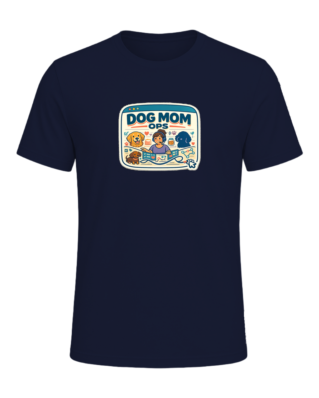 Dog Mom Ops Tee — Navy