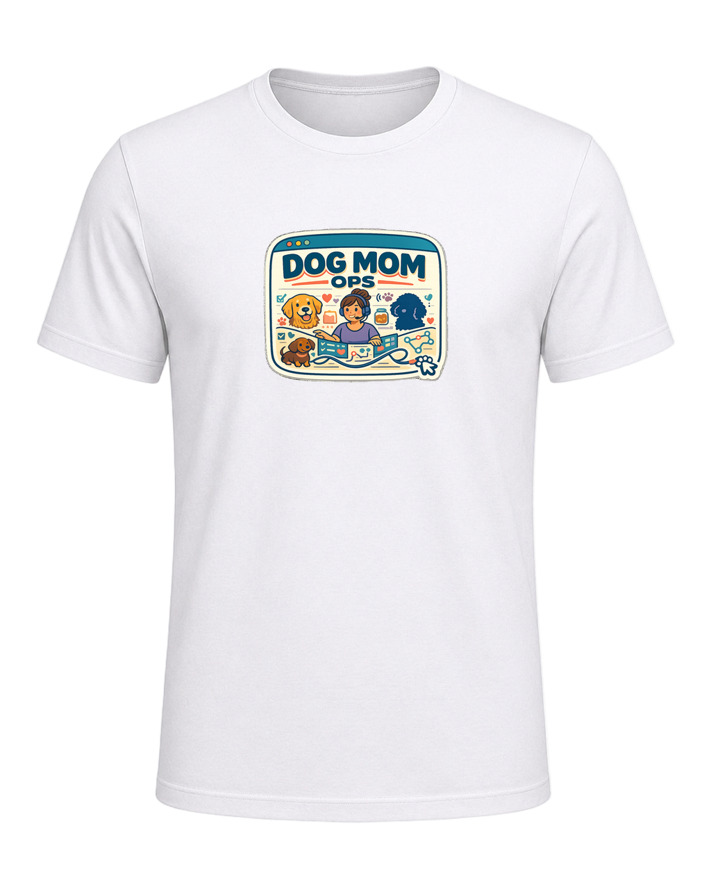 Dog Mom Ops Tee — White