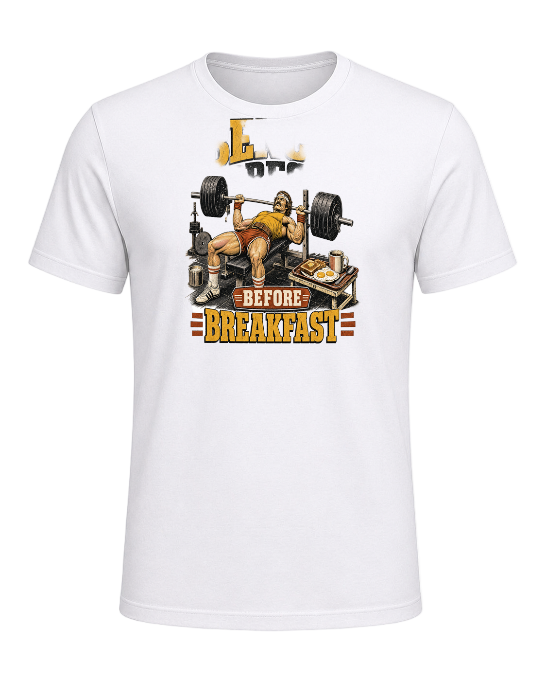 BENCH PRESS BEFORE BREAKFAST — White
