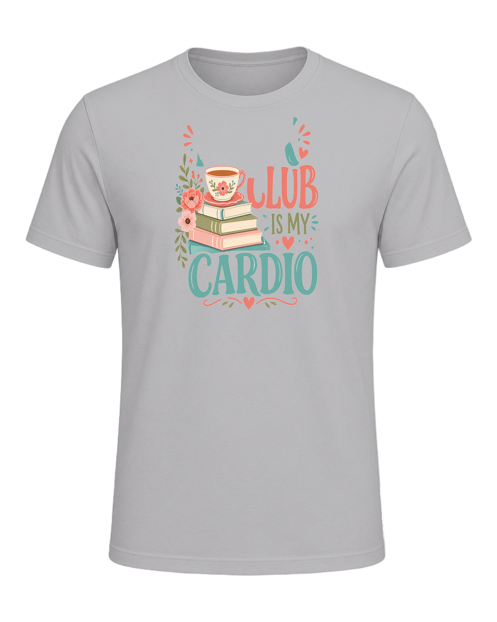 Book Club Is My Cardio — Athletic Heather