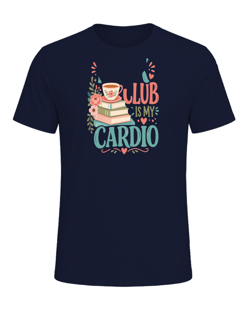 Book Club Is My Cardio — Navy