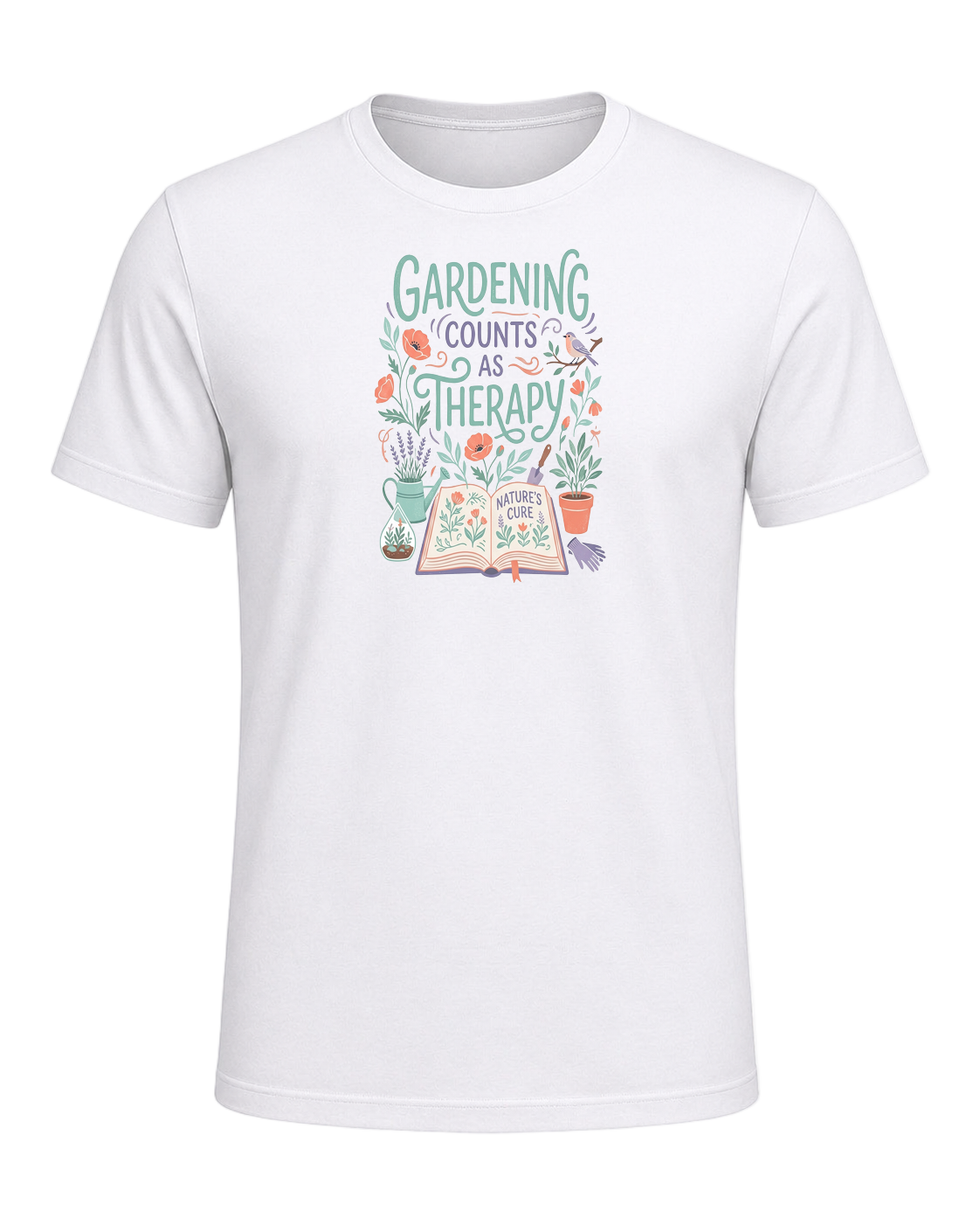 GARDENING COUNTS AS THERAPY — White