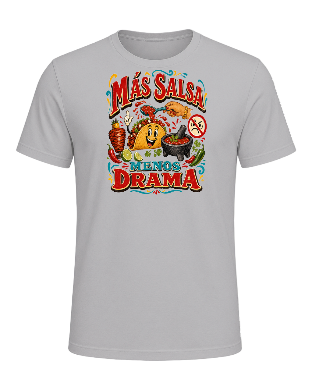MÁS SALSA MENOS DRAMA — Athletic Heather