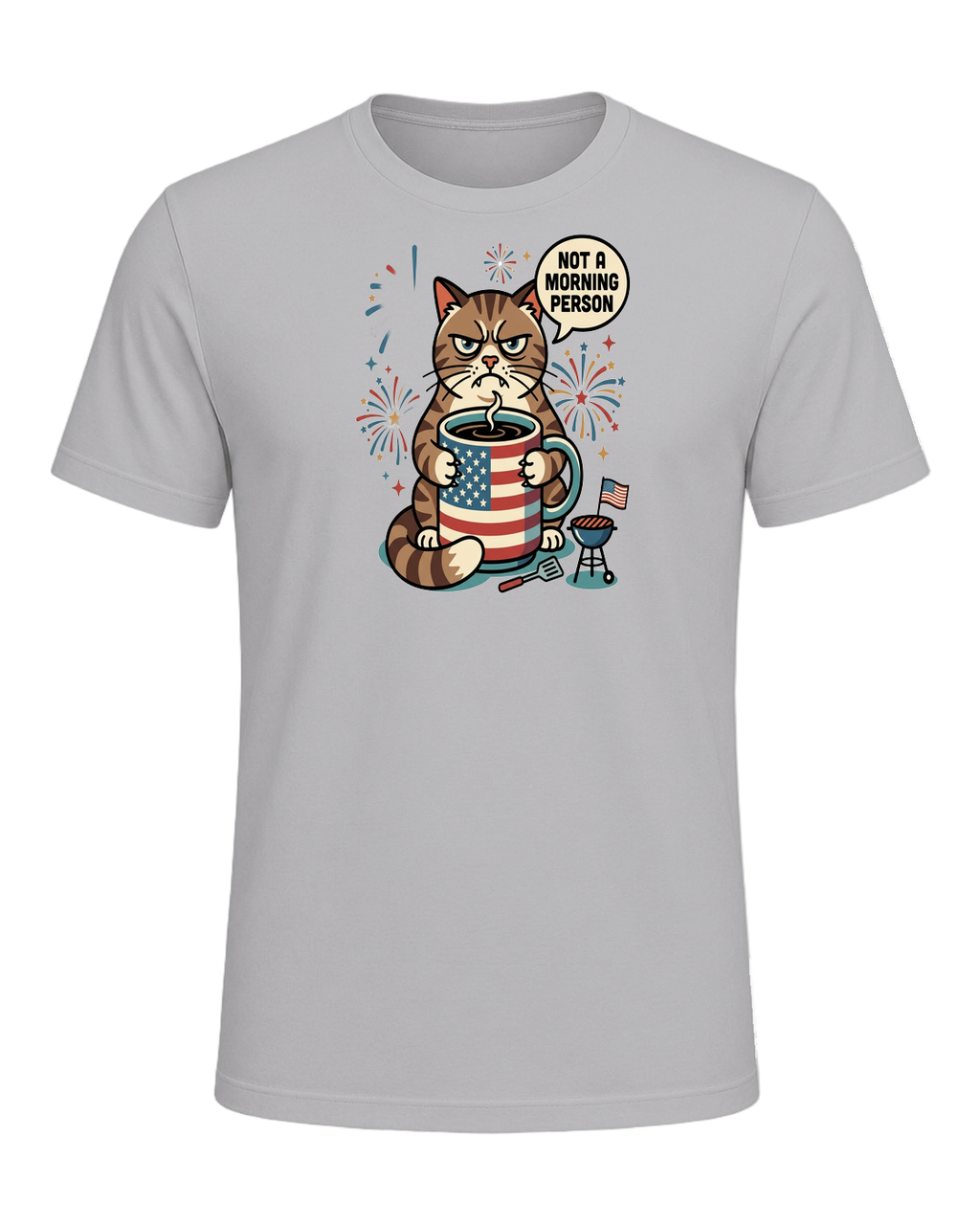 Grumpy Tabby Coffee — Athletic Heather