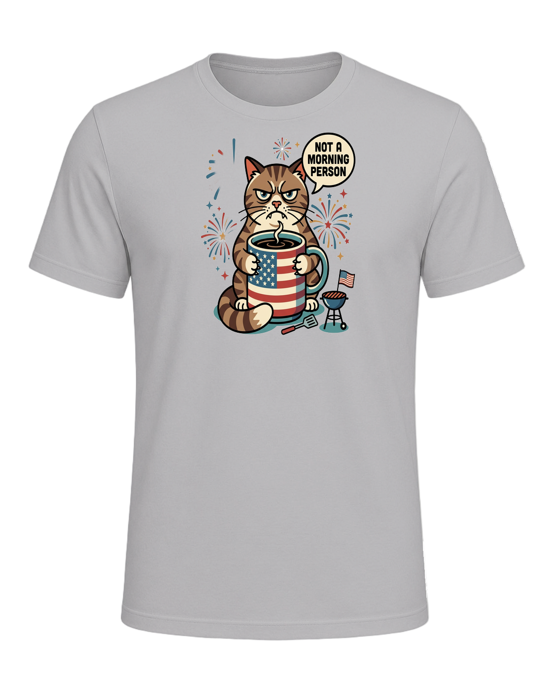 Grumpy Tabby Coffee — Athletic Heather