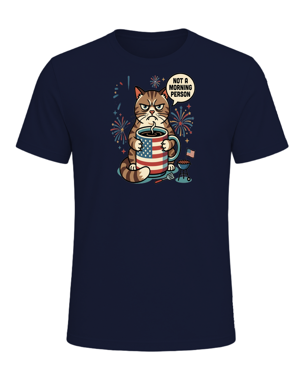 Grumpy Tabby Coffee — Navy