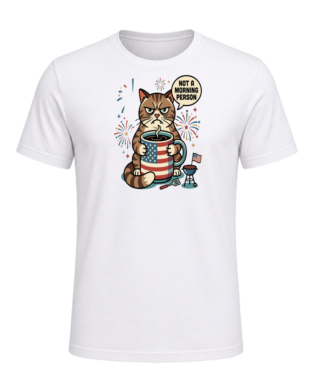 Grumpy Tabby Coffee — White