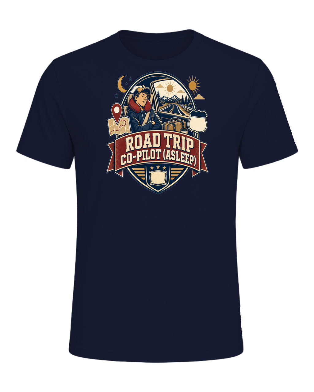 ROAD TRIP CO-PILOT (ASLEEP) — Navy