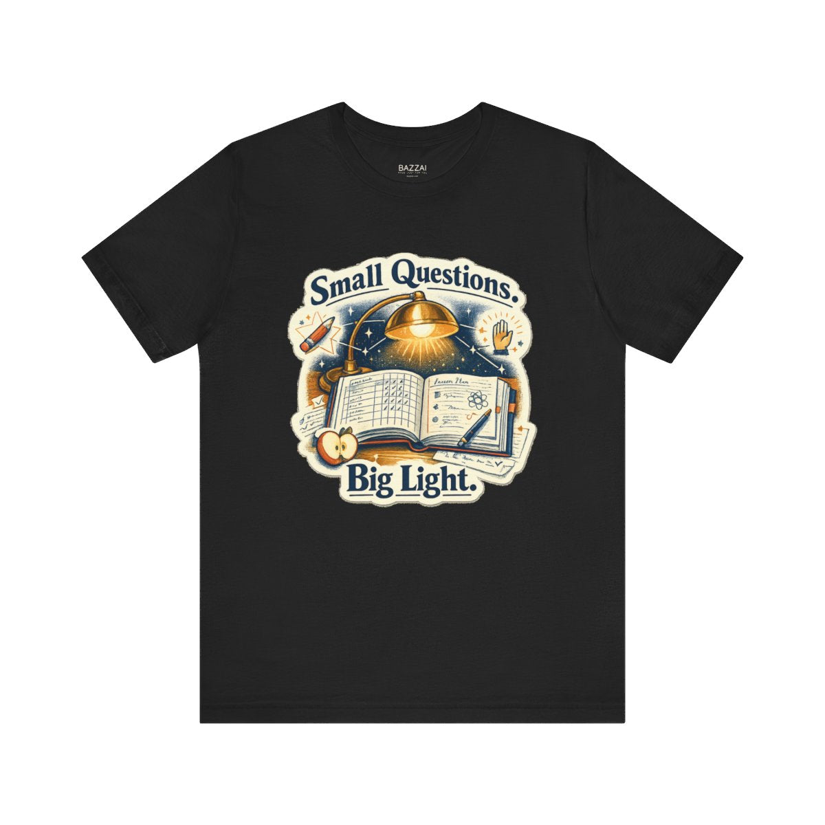 Elementary Teacher T-Shirt — Small Questions. Big Light. — t-shirt design by June